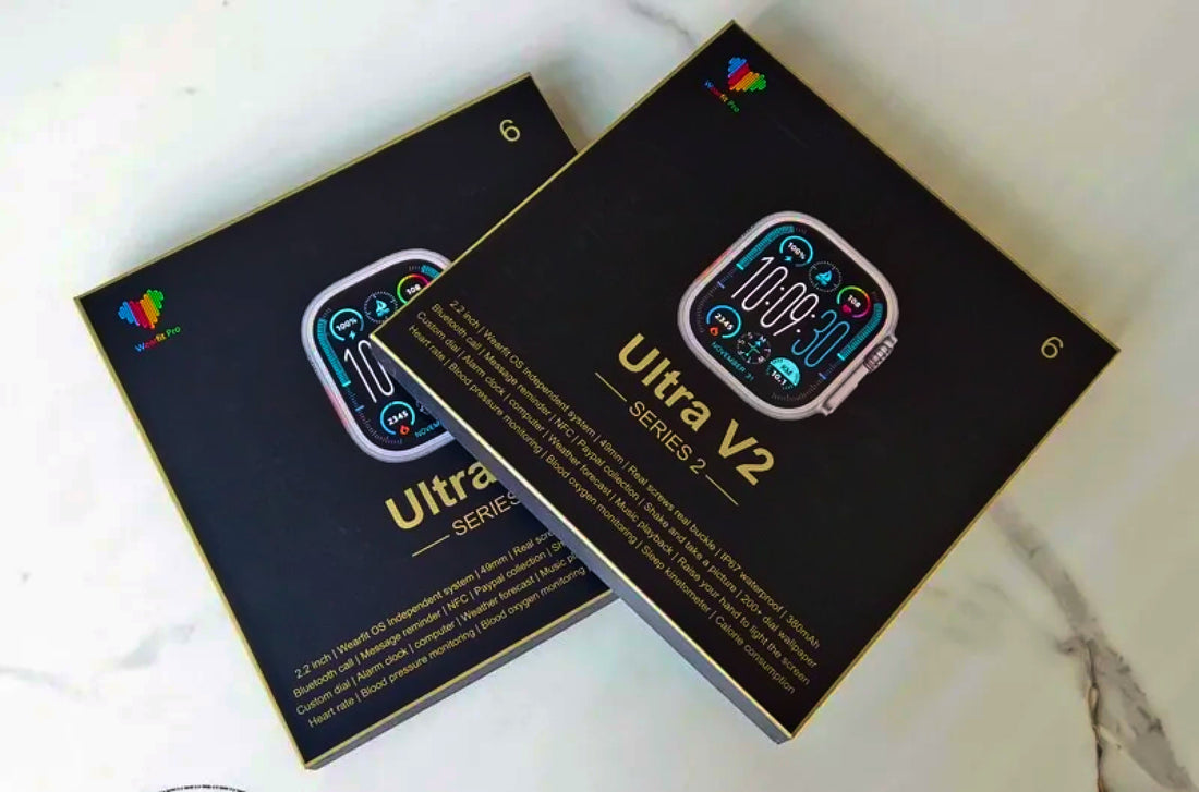 V2 Ultra 2.2' Large Screen With 4 Straps Smartwatch For Men and Women